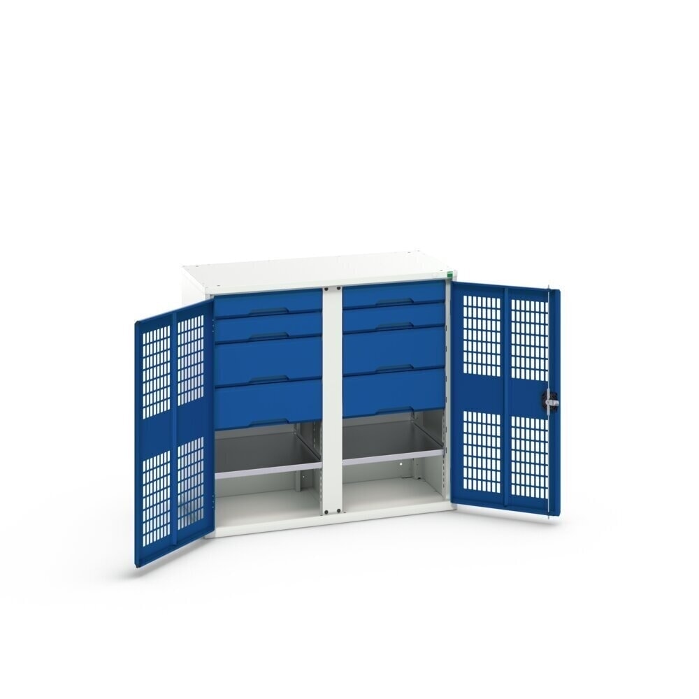 Product image no. 2: bott verso clothes locker with ventilation, with 2 shelves, 8 drawers, partition, WxDxH: 1050 x 550 x 1000 mm