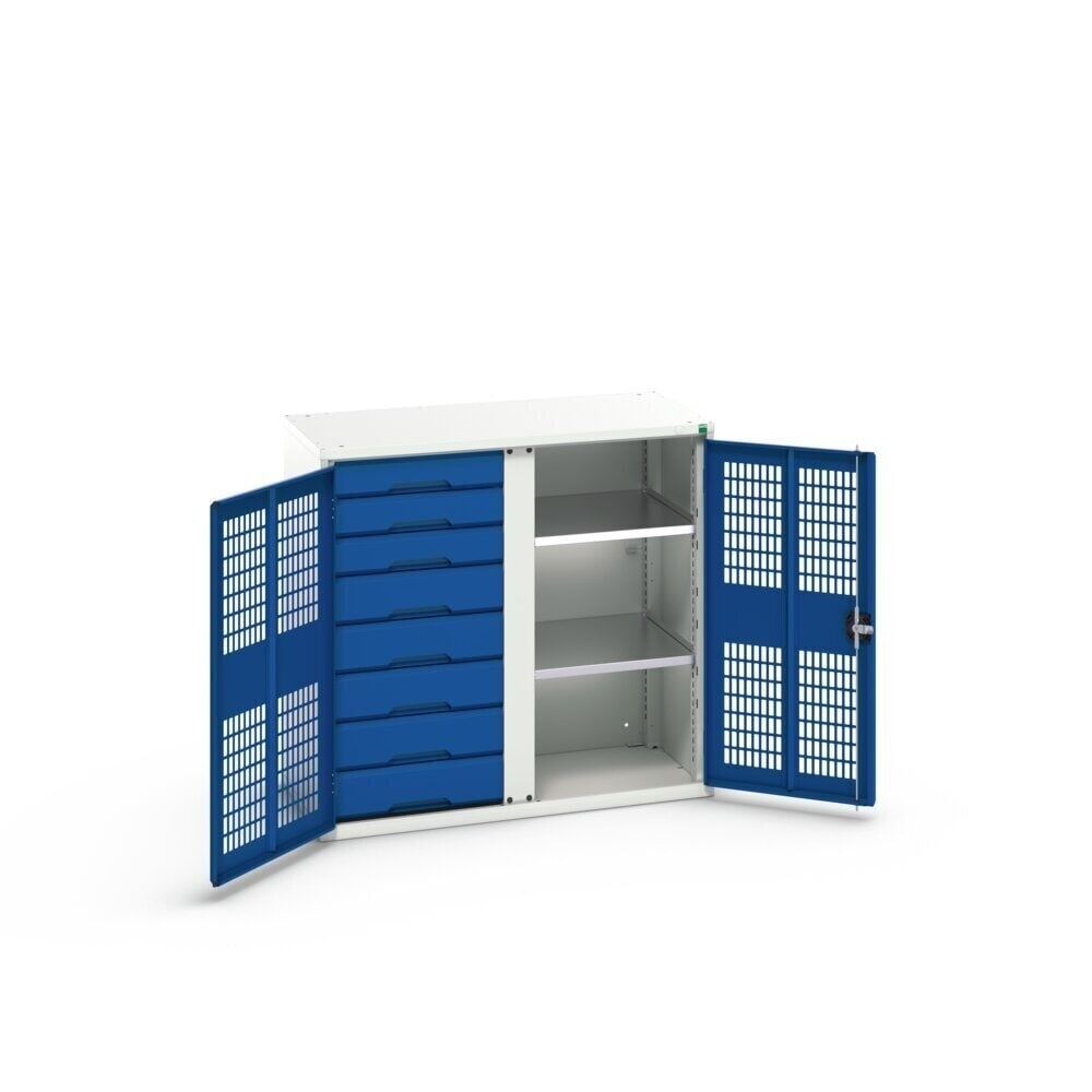 Product image no. 3: bott verso clothes locker with ventilation, with 2 shelves, 8 drawers, partition, WxDxH: 1050 x 550 x 1000 mm