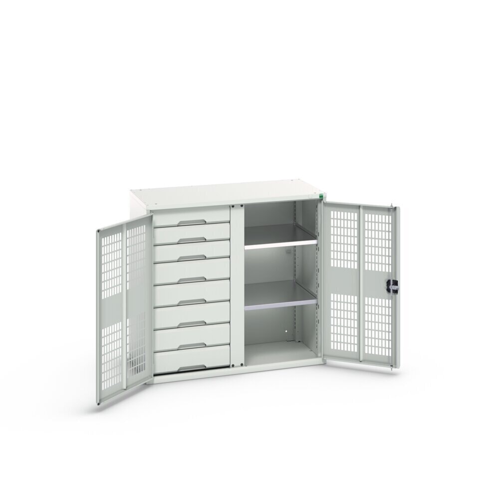Product image no. 2: bott verso clothes locker with ventilation, with 2 shelves, 8 drawers, partition, WxDxH: 1050 x 550 x 1000 mm