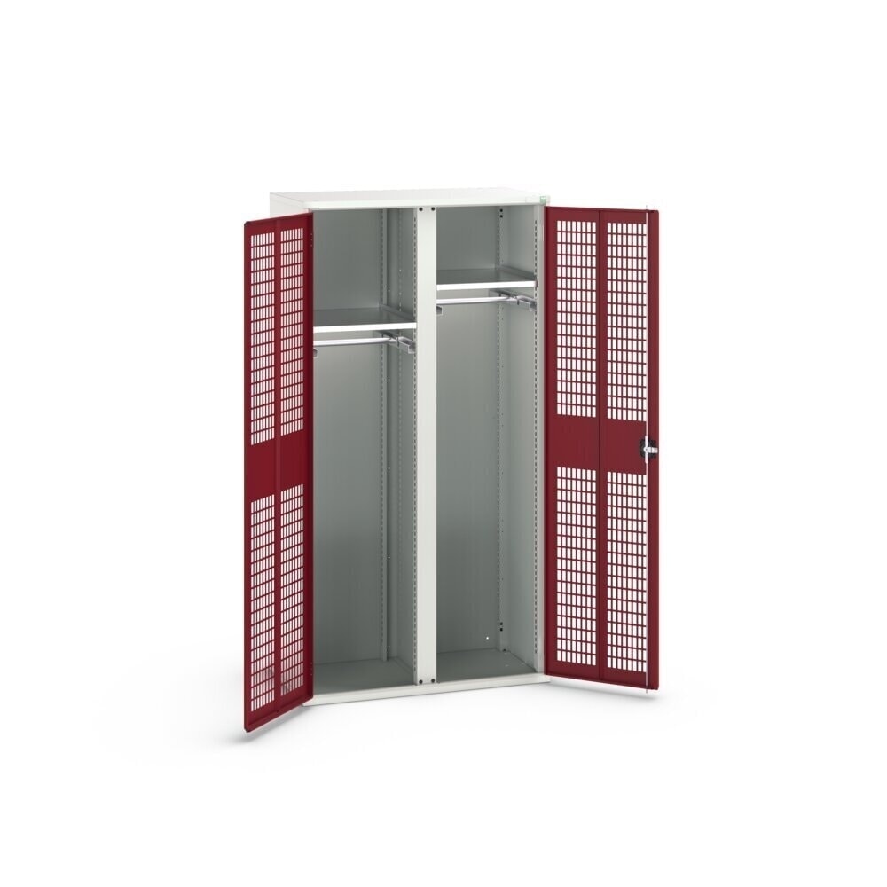 Product image no. 2: bott verso clothes locker with ventilation, with 2 shelves and partition, WxDxH: 1050 x 550 x 2000 mm