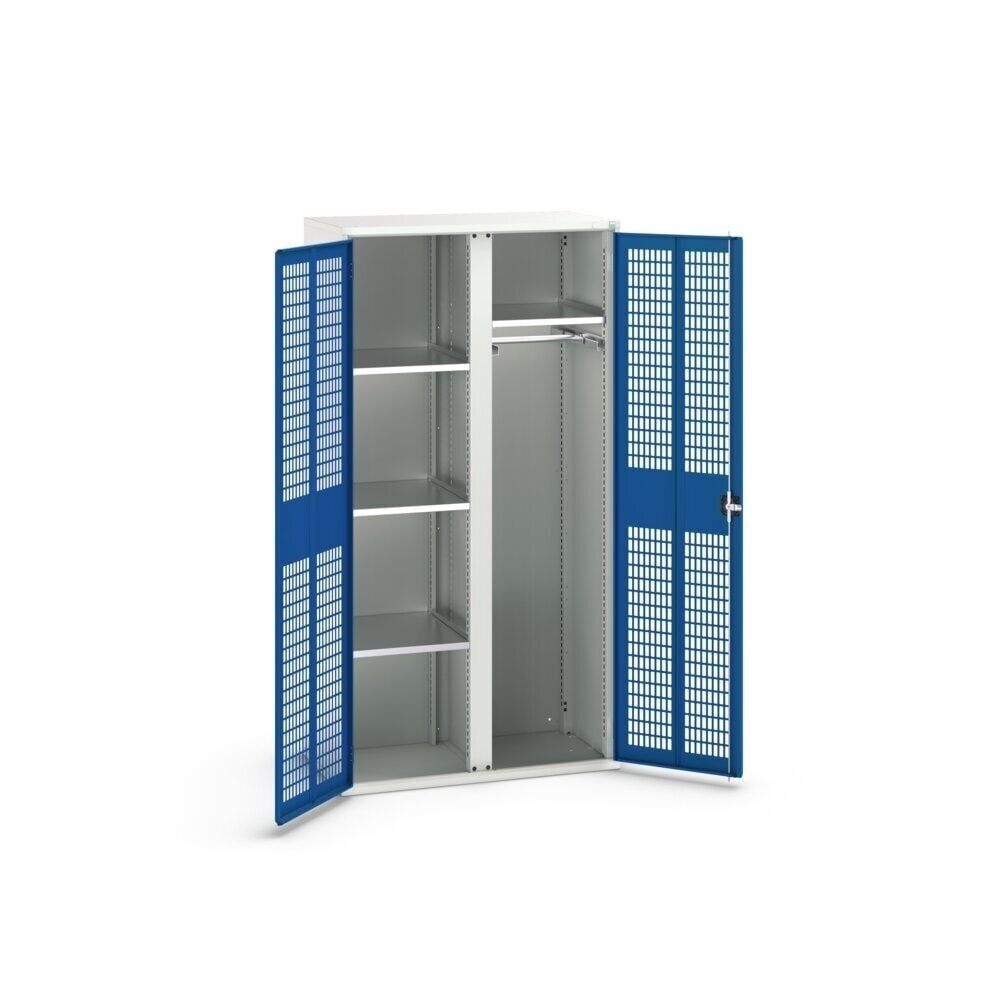 Product image no. 2: bott verso clothes locker with ventilation, with 4 shelves and partition, WxDxH: 1050 x 550 x 2000 mm