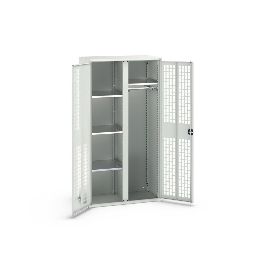 Product image no. 2: bott verso clothes locker with ventilation, with 4 shelves and partition, WxDxH: 1050 x 550 x 2000 mm