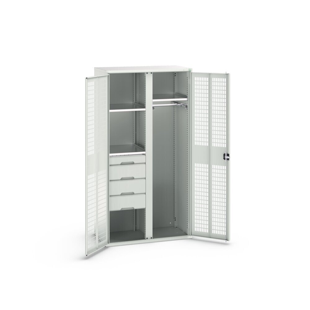 Product image no. 2: bott verso clothes locker with ventilation, with 3 shelves and 4 drawers, WxDxH: 1050 x 550 x 2000 mm