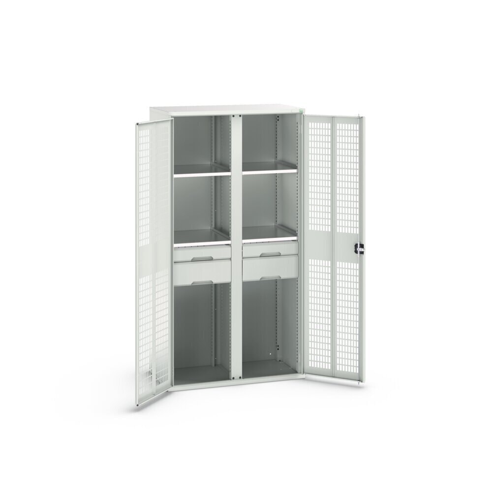 Product image no. 2: bott verso clothes locker with ventilation, with 4 shelves and 4 drawers, WxDxH: 1050 x 550 x 2000 mm