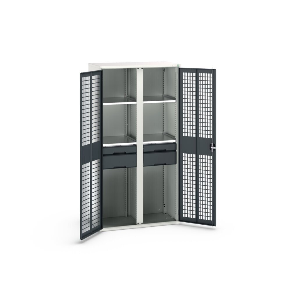 Product image no. 2: bott verso clothes locker with ventilation, with 4 shelves and 4 drawers, WxDxH: 1050 x 550 x 2000 mm