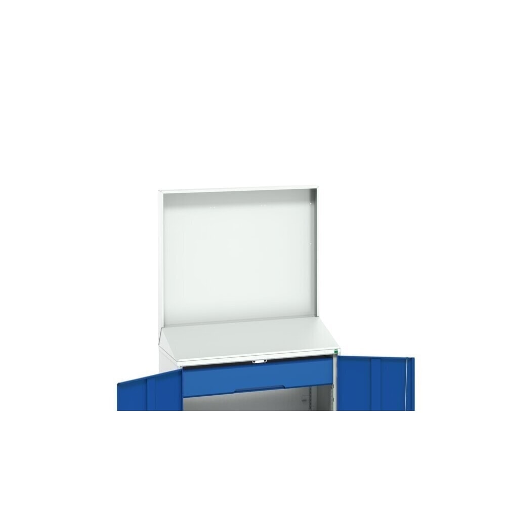 Product image no. 2: bott verso Economy desk with smooth rear panel, with 2 shelves and 1 drawer, WxDxH: 1050 x 550 x 2000 mm