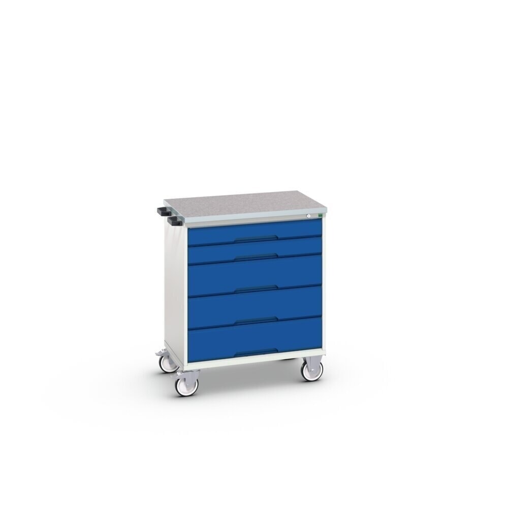 Product image no. 2: bott verso mobile drawer cabinet, with 5 drawers and linoleum top, WxDxH: 800 x 600 x 980 mm