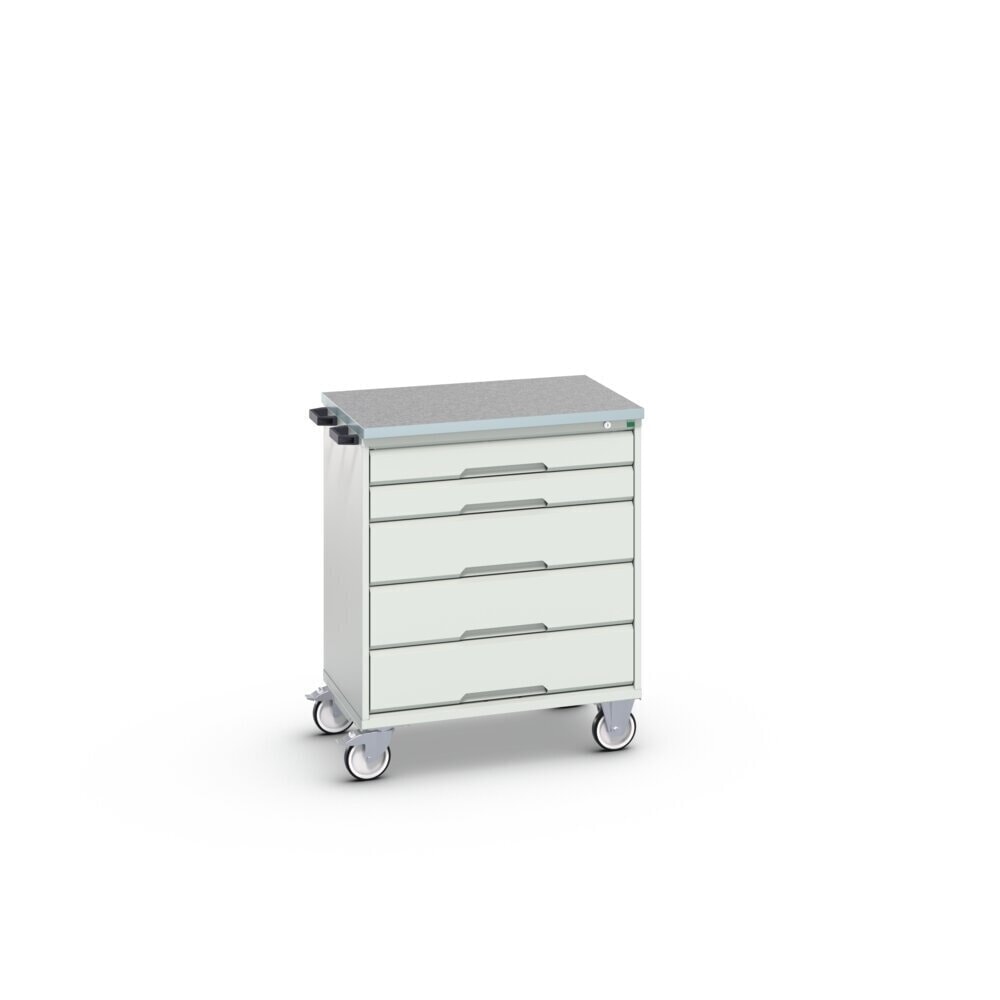 Product image no. 2: bott verso mobile drawer cabinet with 5 drawers and linoleum top