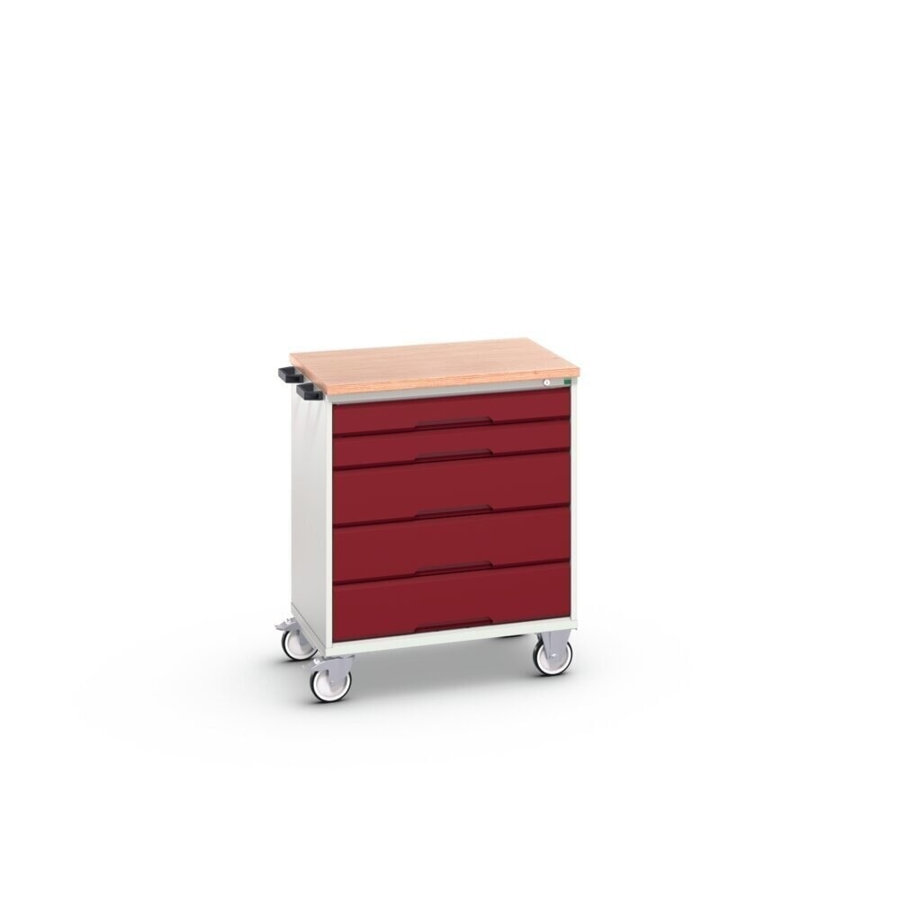 Product image no. 2: bott verso mobile drawer cabinet with 5 drawers and multiplex top