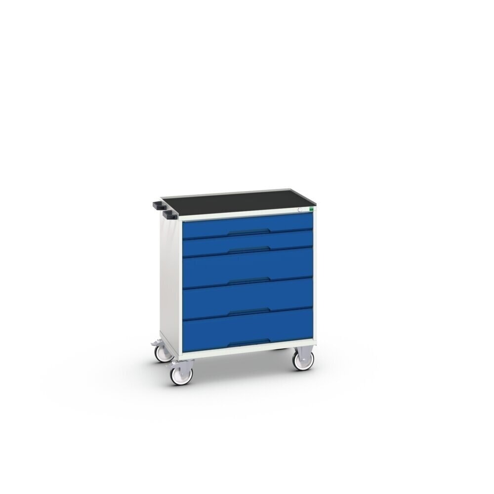 Product image no. 3: bott verso mobile drawer cabinet with 5 drawers and raised edge, WxDxH: 800 x 550 x 965 mm