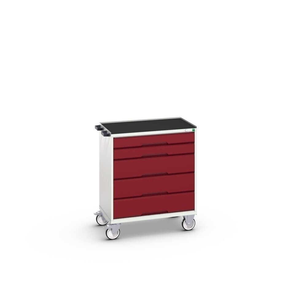 Product image no. 2: bott verso mobile drawer cabinet with 5 drawers and raised edge