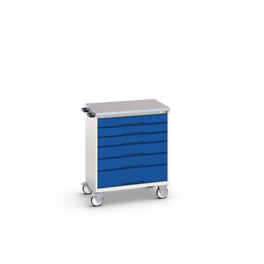 Product image no. 2: bott verso mobile drawer cabinet, with 6 drawers and linoleum top, WxDxH: 800 x 600 x 980 mm
