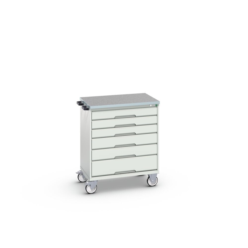 Product image no. 2: bott verso mobile drawer cabinet with 6 drawers and linoleum top