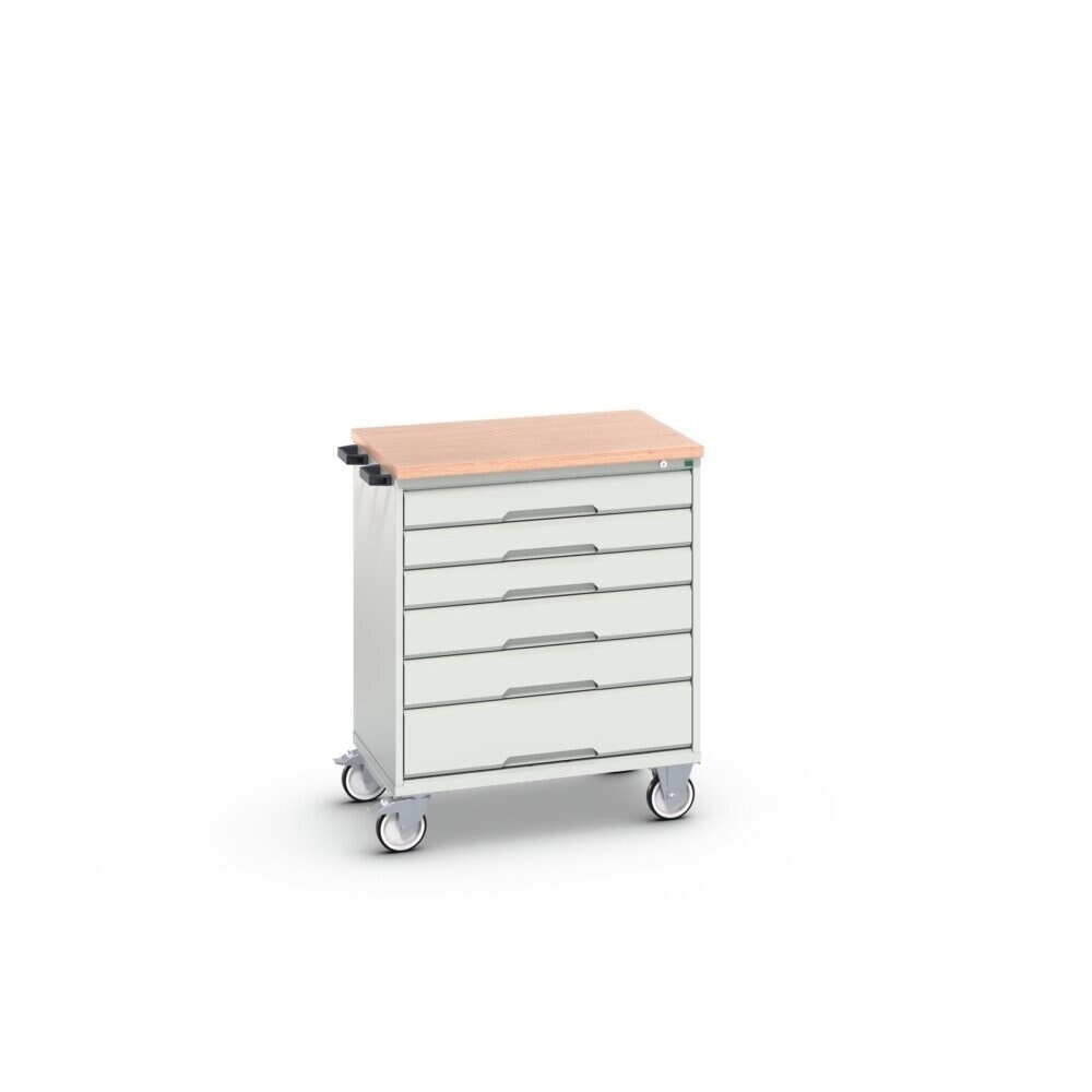 Product image no. 2: bott verso mobile drawer cabinet with 6 drawers and multiplex top
