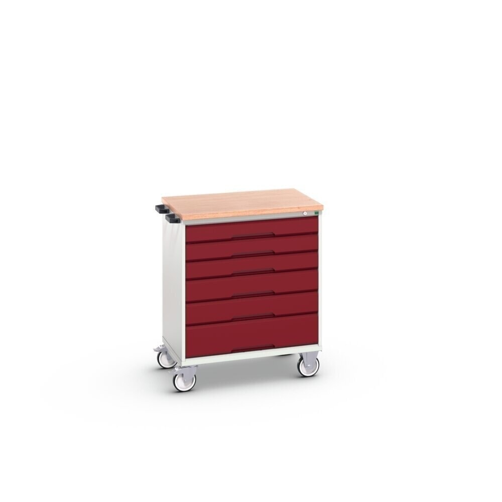 Product image no. 2: bott verso mobile drawer cabinet with 6 drawers and multiplex top