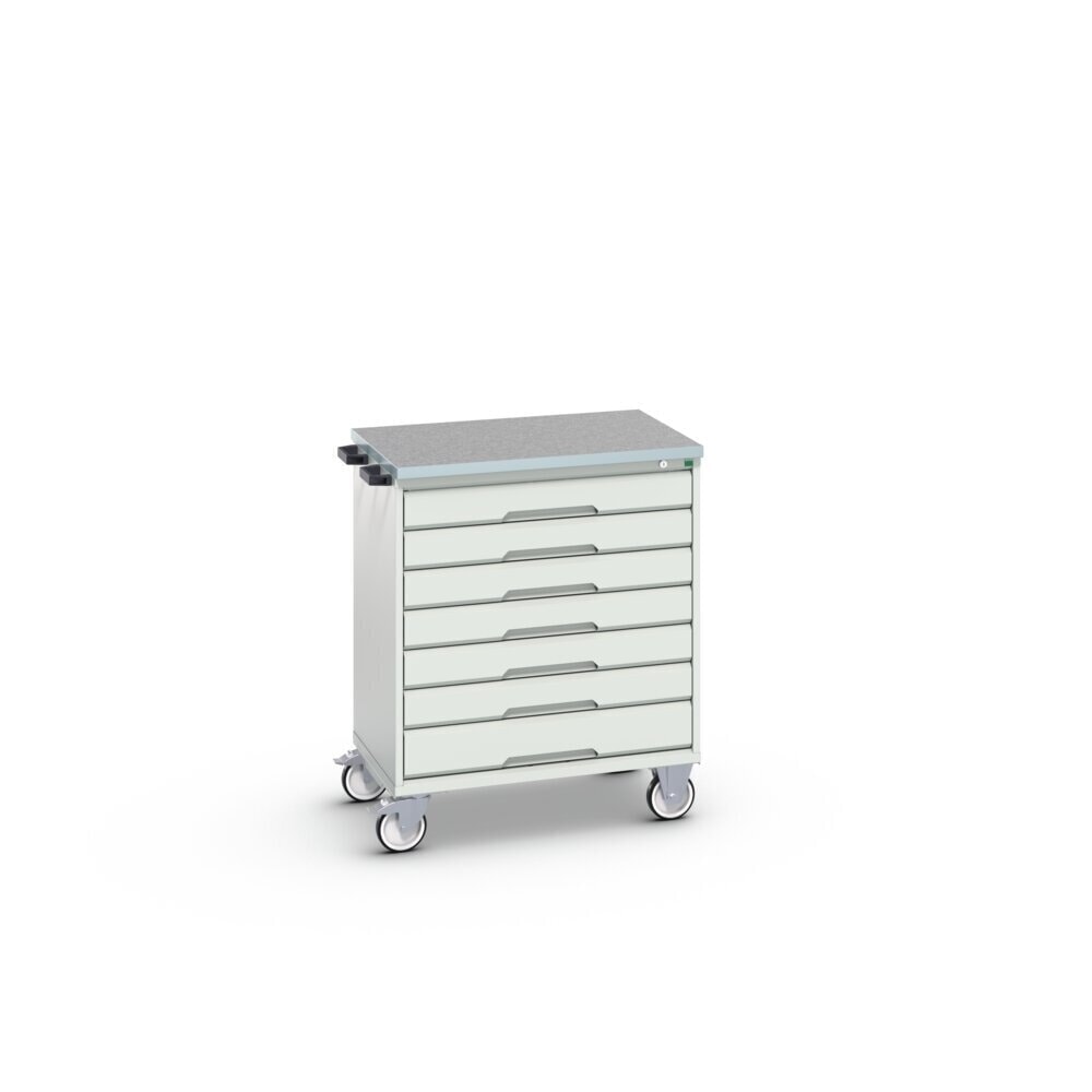 Product image no. 2: bott verso mobile drawer cabinet with 7 drawers and linoleum top