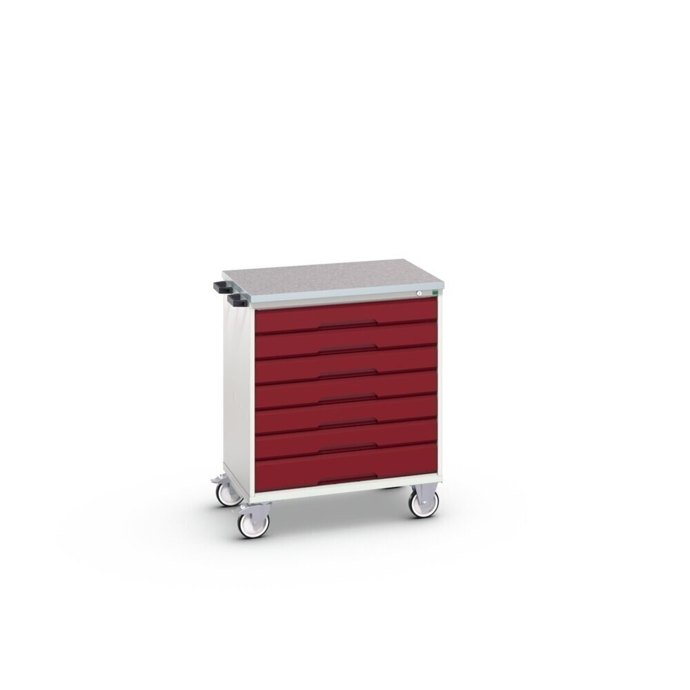 Product image no. 2: bott verso mobile drawer cabinet with 7 drawers and linoleum top
