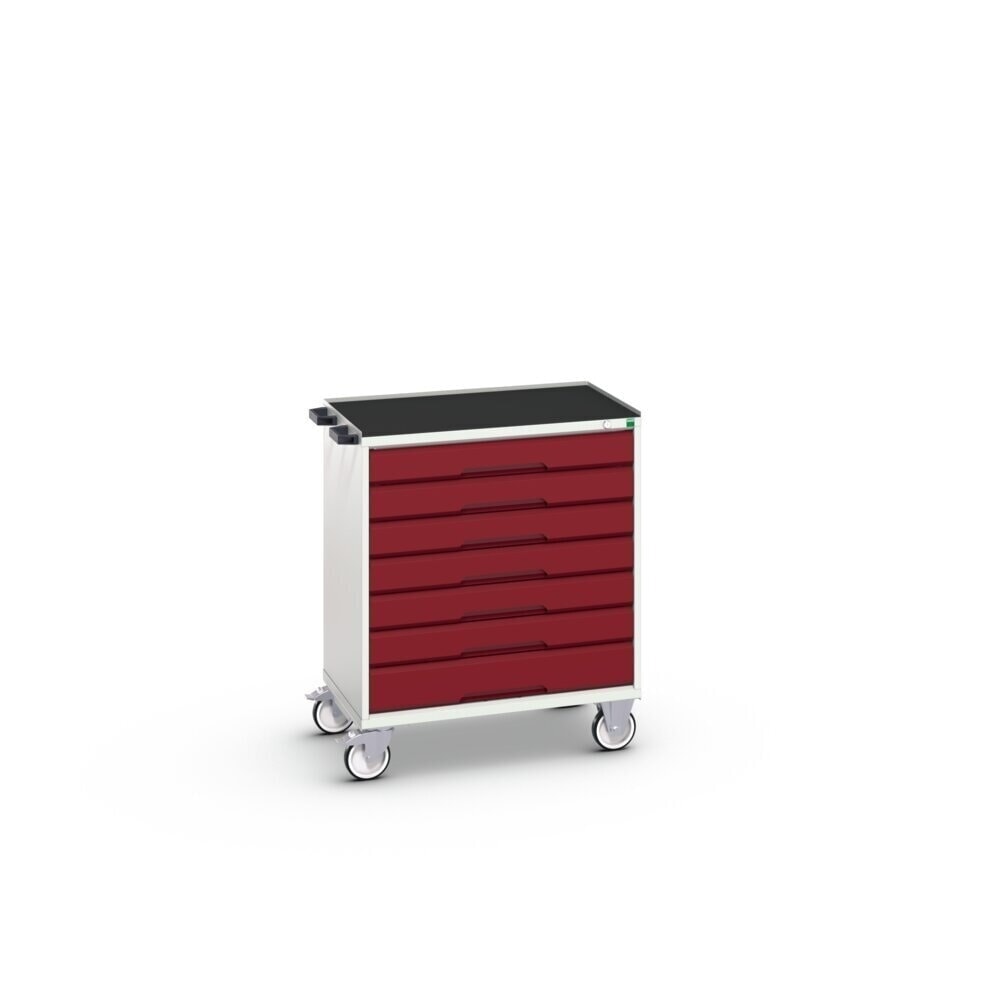 Product image no. 2: bott verso mobile drawer cabinet with 7 drawers and raised edge