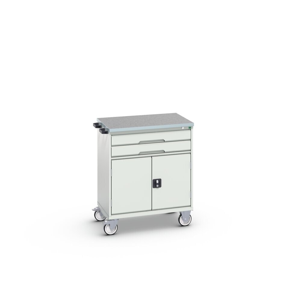 Product image no. 2: bott verso mobile drawer cabinet with 2 drawers, door and linoleum top