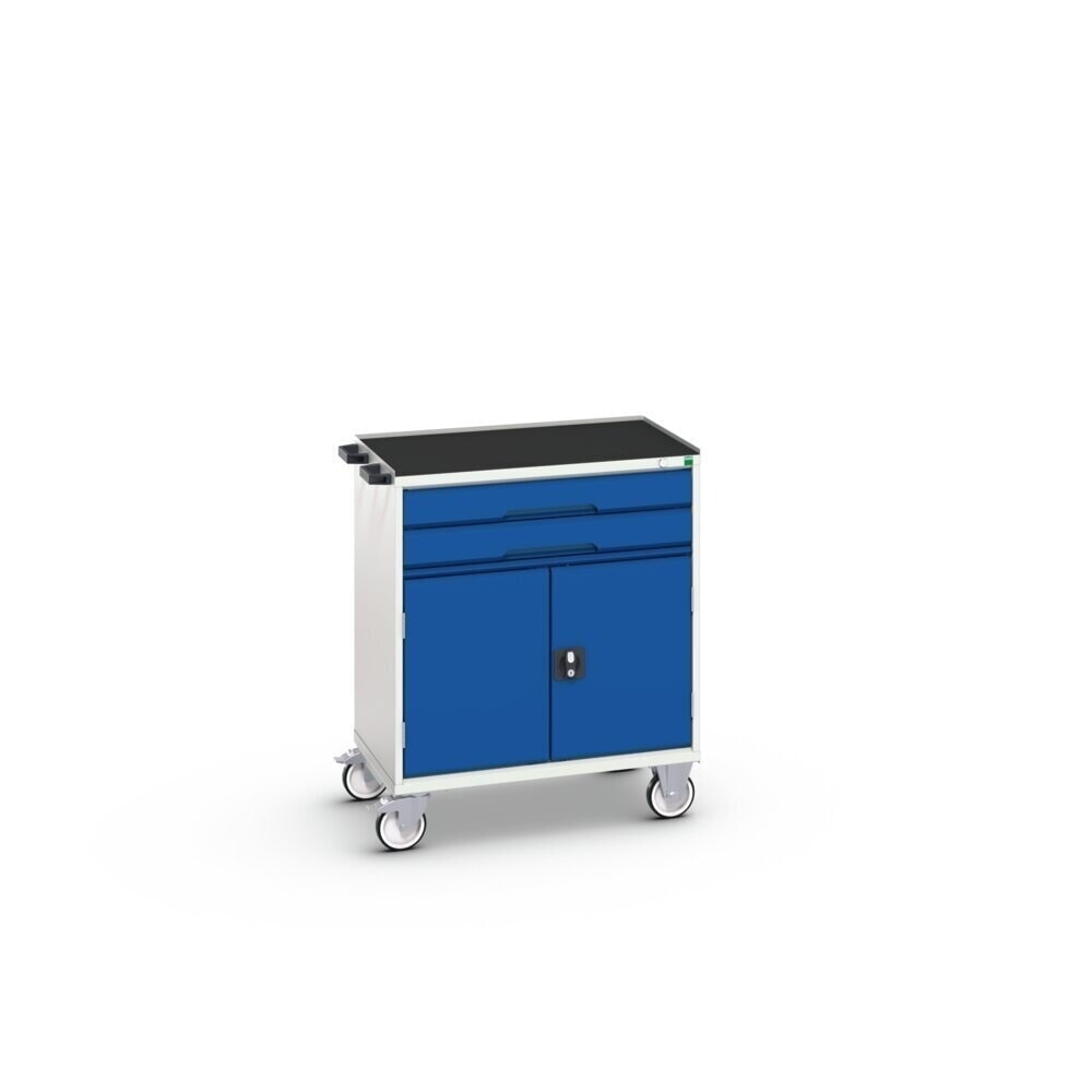 Product image no. 4: bott verso mobile drawer cabinet with 2 drawers, door and raised edge, WxDxH: 800 x 550 x 965 mm