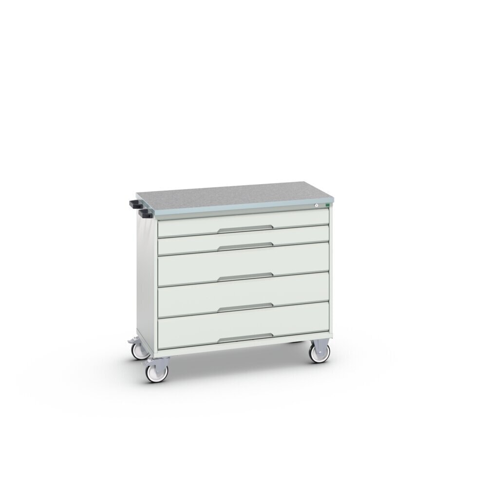 Product image no. 2: bott verso mobile drawer cabinet with 5 drawers and linoleum top
