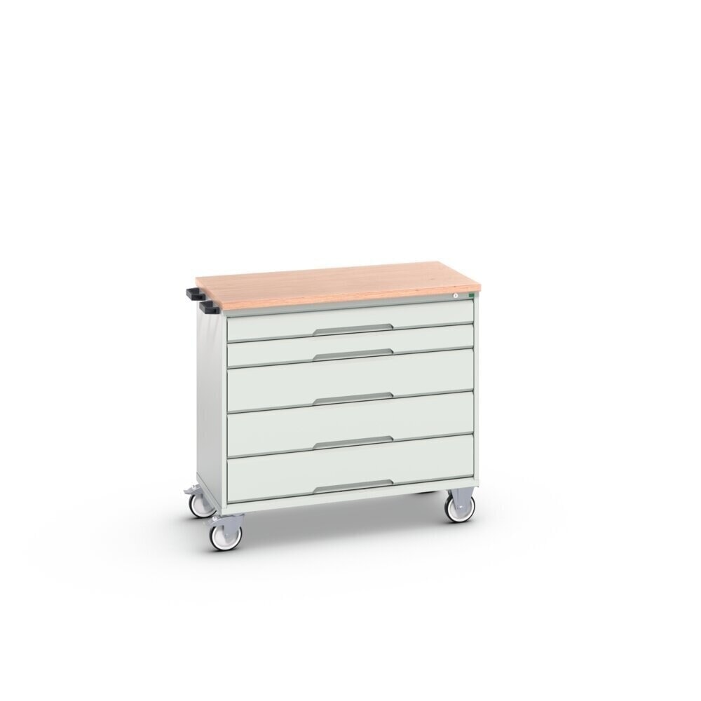 Product image no. 2: bott verso mobile drawer cabinet with 5 drawers and multiplex top
