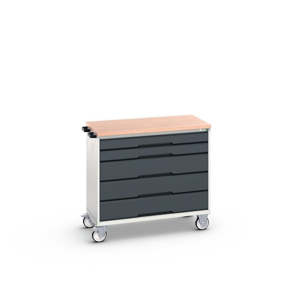 Product image no. 2: bott verso mobile drawer cabinet with 5 drawers and multiplex top, WxDxH: 1050 x 600 x 980 mm