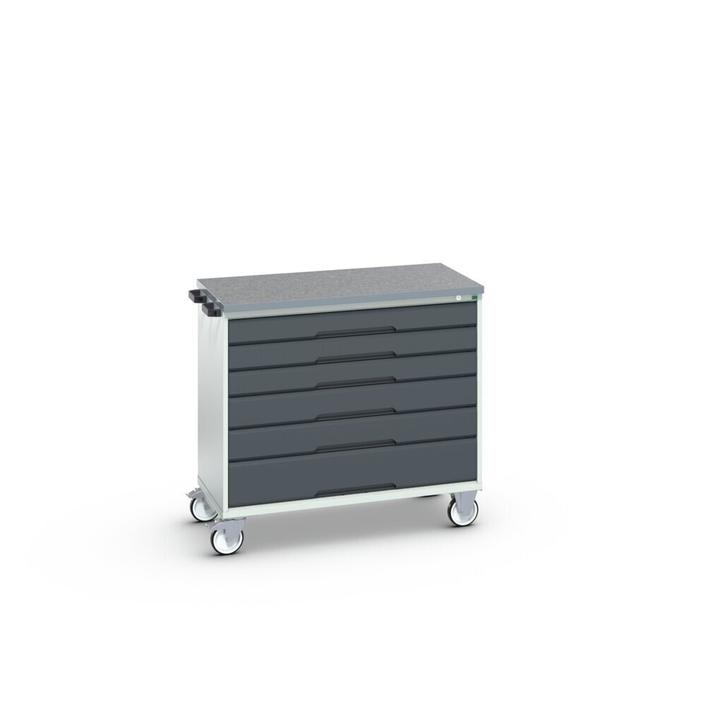 Product image no. 2: bott verso mobile drawer cabinet, with 6 drawers and linoleum top, WxDxH: 1050 x 600 x 980 mm