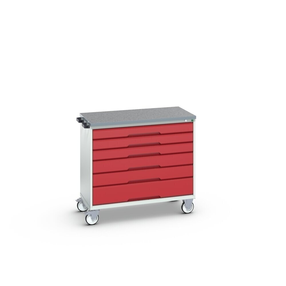 Product image no. 2: bott verso mobile drawer cabinet, with 6 drawers and linoleum top, WxDxH: 1050 x 600 x 980 mm