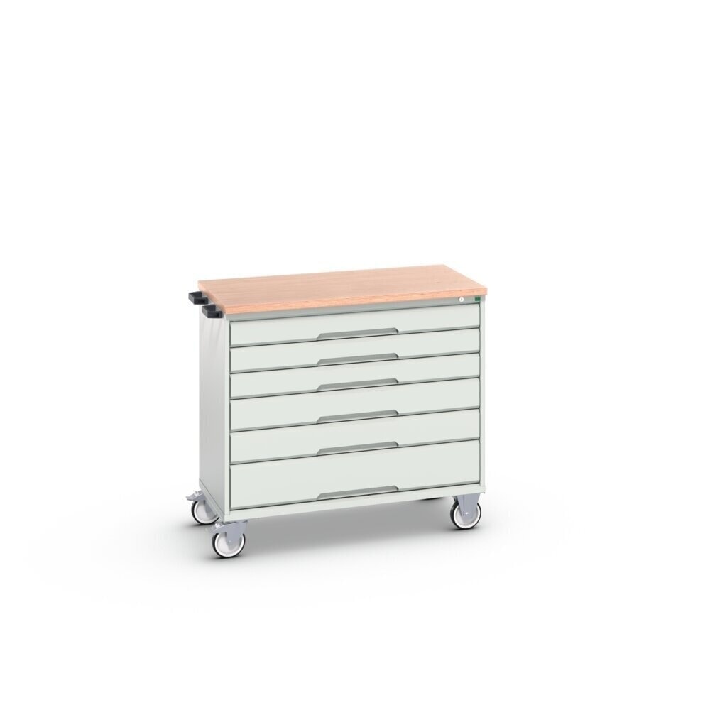 Product image no. 2: bott verso mobile drawer cabinet with 6 drawers and multiplex top