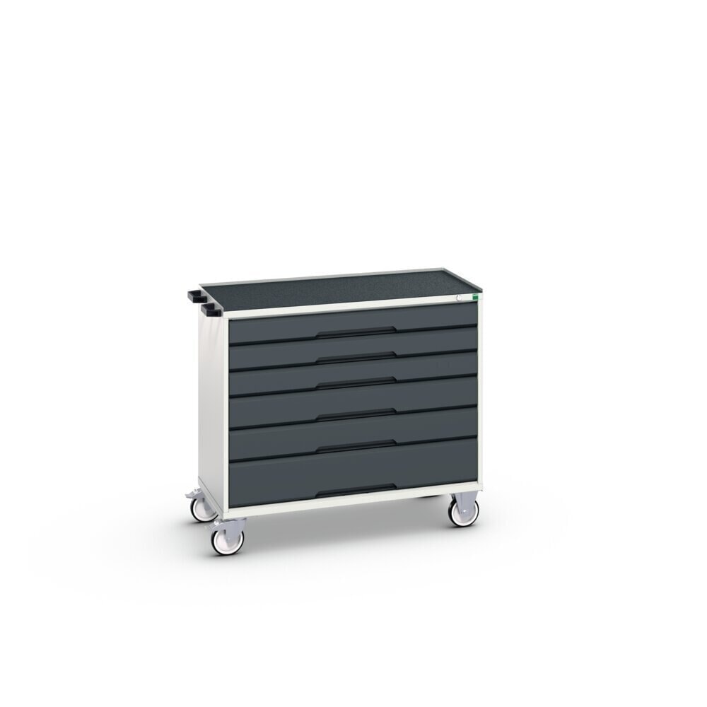 Product image no. 3: bott verso mobile drawer cabinet with 6 drawers and raised edge, WxDxH: 1050 x 550 x 965 mm