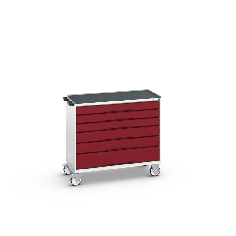 Product image no. 2: bott verso mobile drawer cabinet with 6 drawers and raised edge