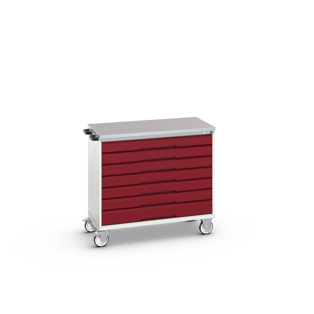 Product image no. 2: bott verso mobile drawer cabinet with 7 drawers and linoleum top