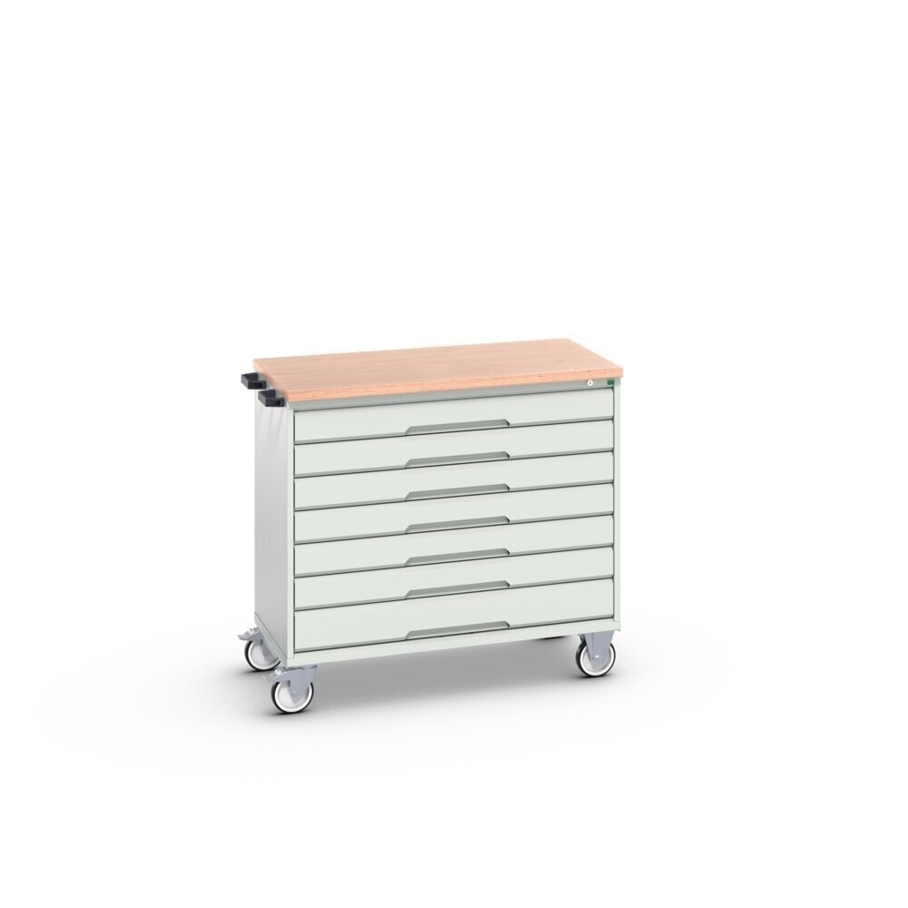 Product image no. 2: bott verso mobile drawer cabinet with 7 drawers and multiplex top