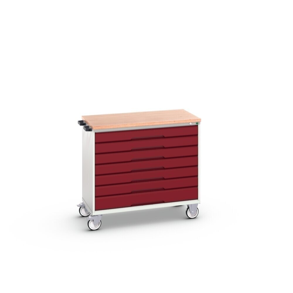 Product image no. 2: bott verso mobile drawer cabinet with 7 drawers and multiplex top