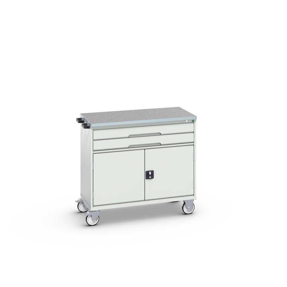 Product image no. 2: bott verso mobile drawer cabinet with 2 drawers, door and linoleum top