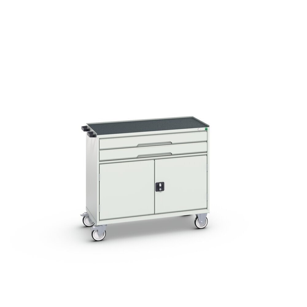 Product image no. 2: bott verso mobile drawer cabinet with 2 drawers, door and raised edge