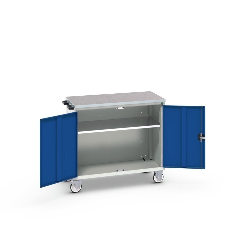 Product image no. 2: bott verso mobile drawer cabinet with 2 doors, shelf and linoleum top, WxDxH: 1050 x 600 x 980 mm