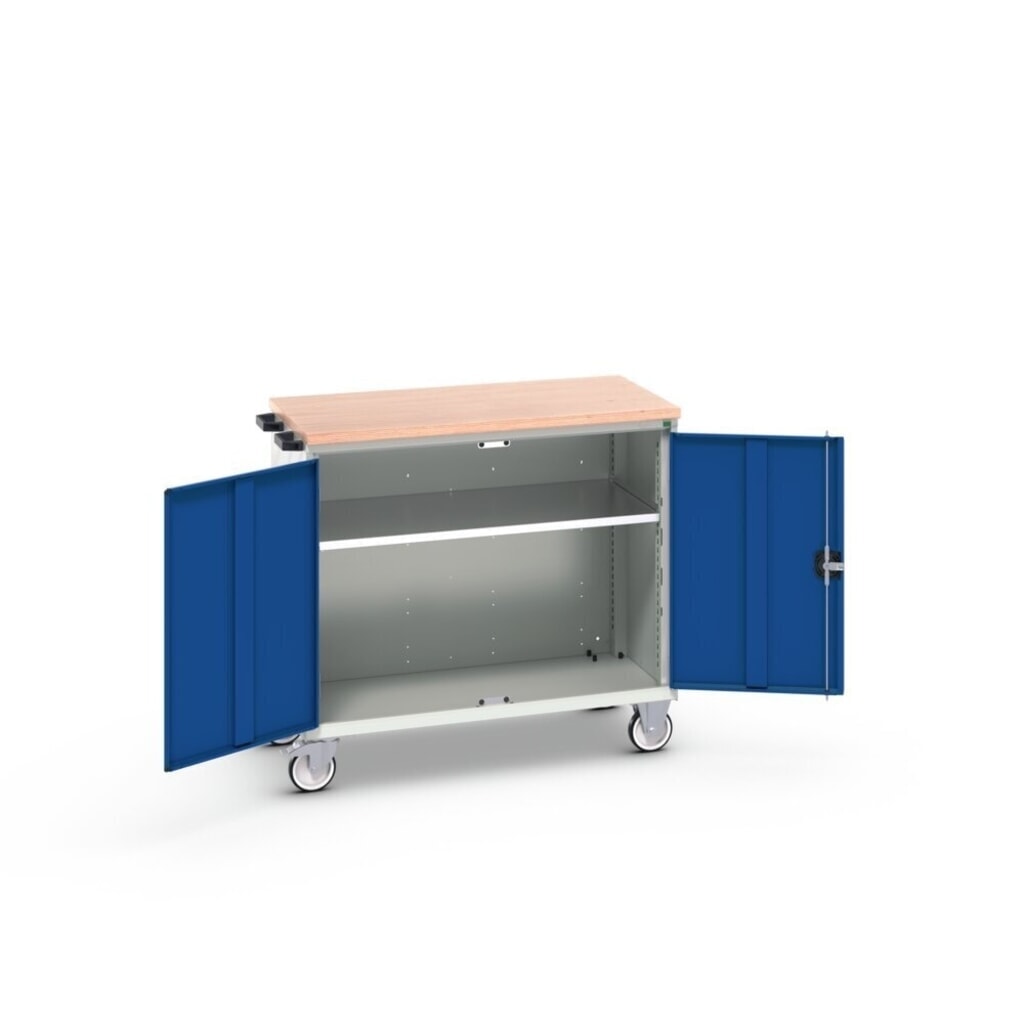 bott verso mobile drawer cabinet with 2 doors, shelf and multiplex top, WxDxH: 1050 x 600 x 980 mm Product image no. 2: bott verso mobile drawer cabinet with 2 doors, shelf and multiplex top, WxDxH: 1050 x 600 x 980 mm