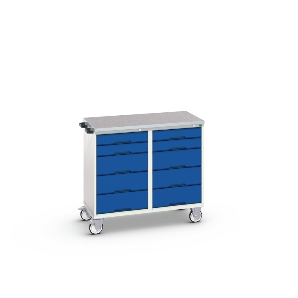 Product image no. 2: bott verso assembly trolley with 10 drawers and linoleum top, WxDxH: 1050 x 600 x 980 mm