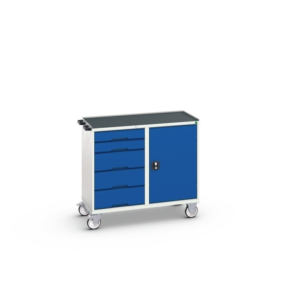 Product image no. 2: bott verso assembly trolley with 5 drawers, door and raised edge, WxDxH: 1050 x 550 x 965 mm
