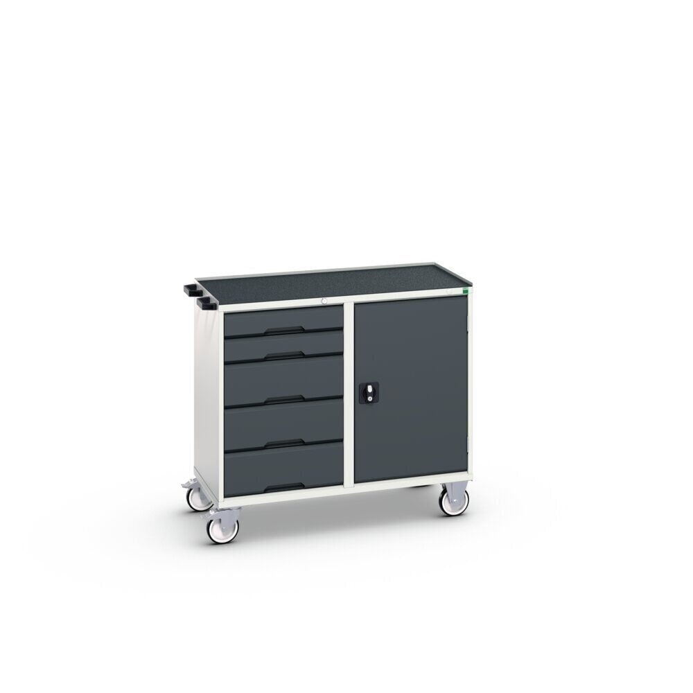 Product image no. 2: bott verso assembly trolley with 5 drawers, door and raised edge, WxDxH: 1050 x 550 x 965 mm