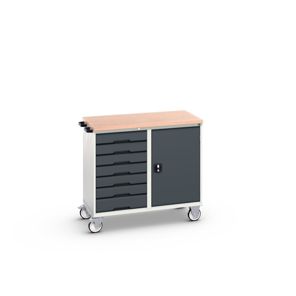 Product image no. 2: bott verso assembly trolley with 7 drawers, door and multiplex top, WxDxH: 1050 x 600 x 980 mm