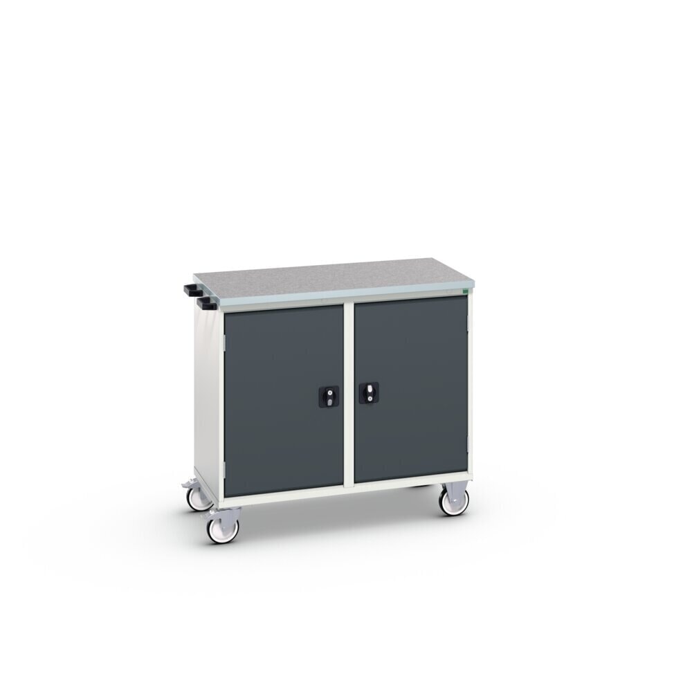Product image no. 2: bott verso assembly trolley with 2 doors, shelves and linoleum top, WxDxH: 1050 x 600 x 980 mm