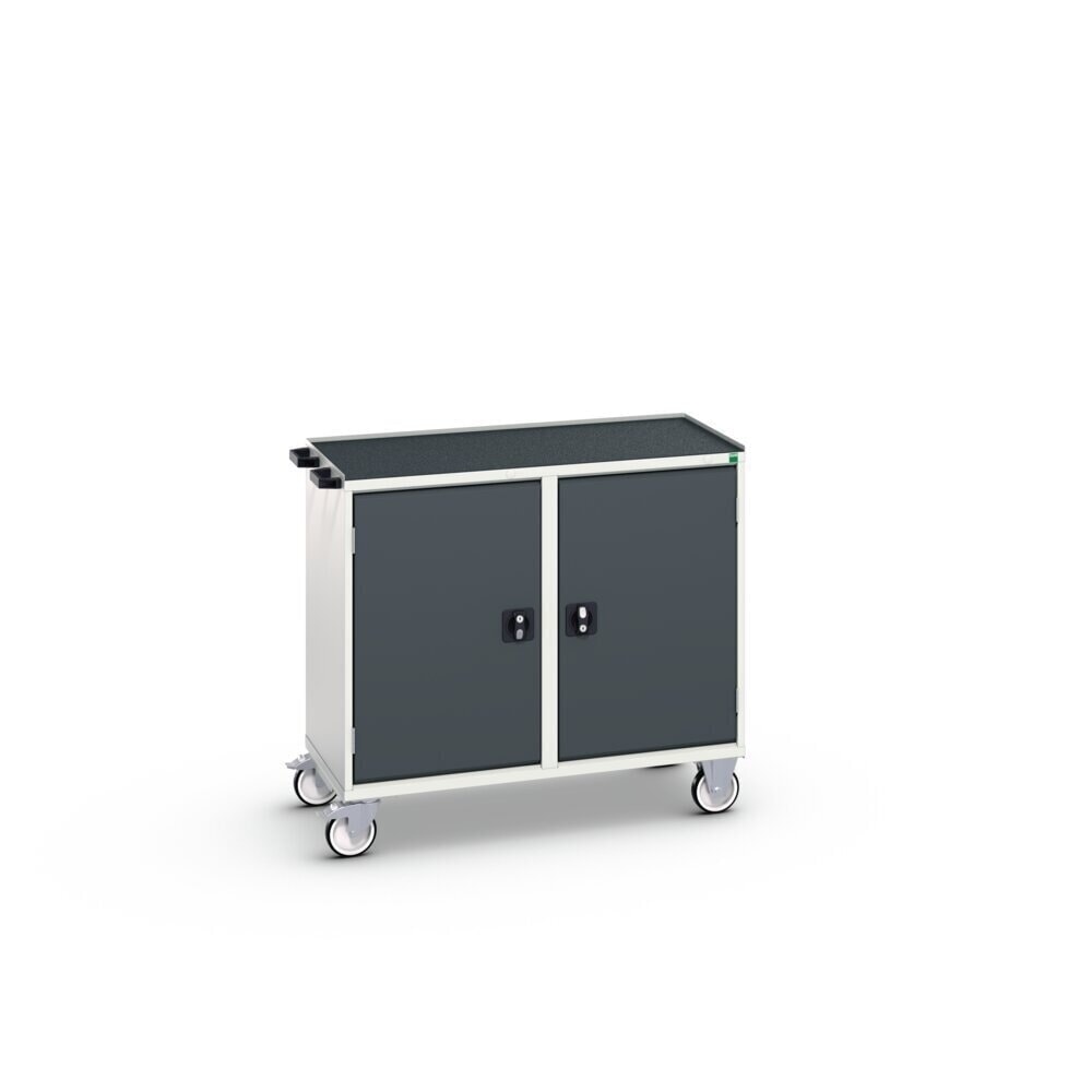 Product image no. 2: bott verso assembly trolley with 2 doors, shelves and raised edge, WxDxH: 1050 x 550 x 965 mm