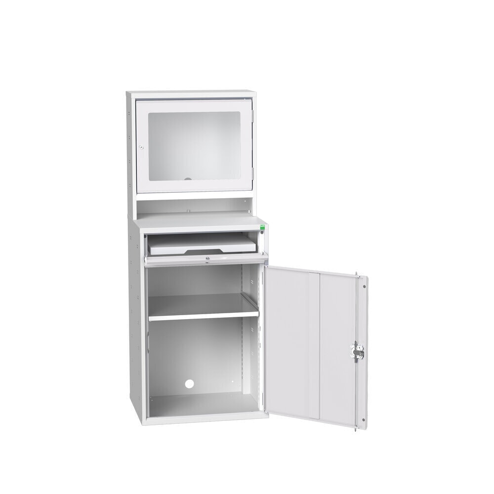 Product image no. 2: bott verso computer cabinet with screen compartment, wall cabinet, 1 shelf, 1 tray, WxDxH: 650 x 550 x 1650 mm