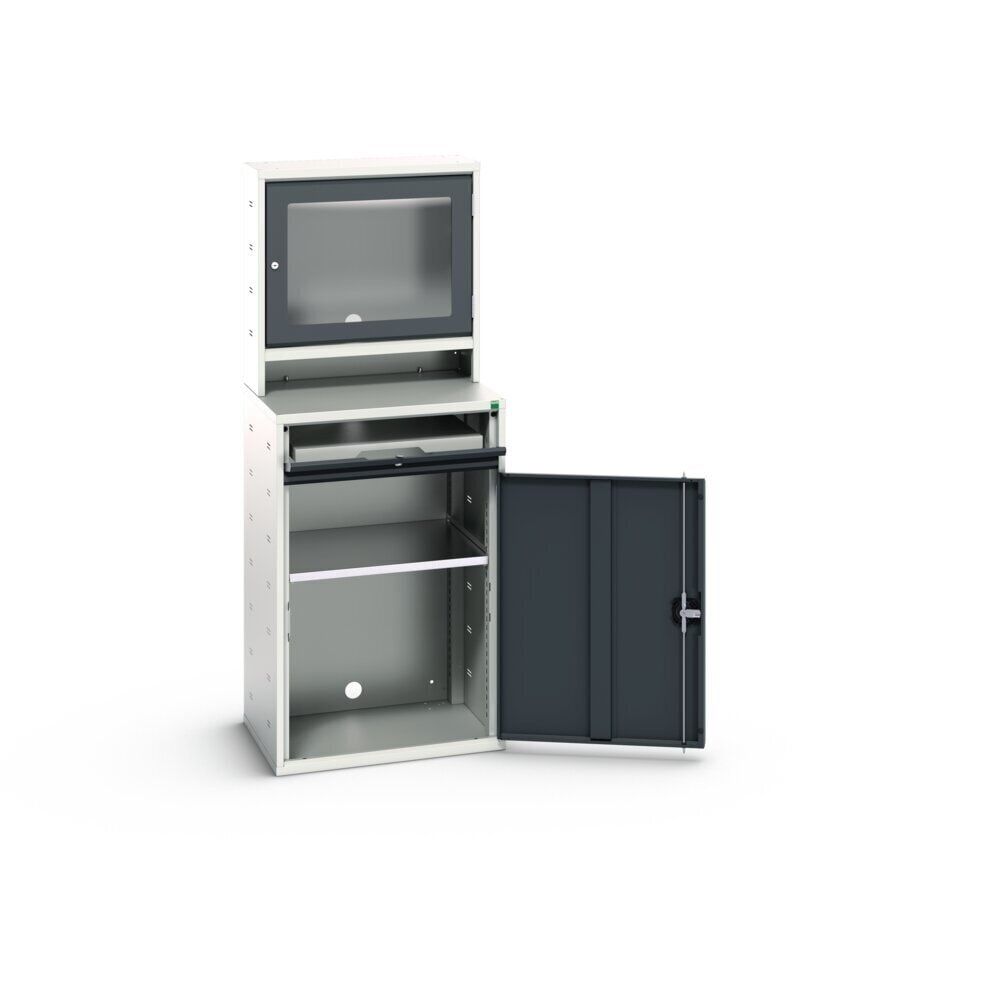 Product image no. 2: bott verso computer cabinet with screen compartment, wall cabinet, 1 shelf, 1 tray, WxDxH: 650 x 550 x 1650 mm