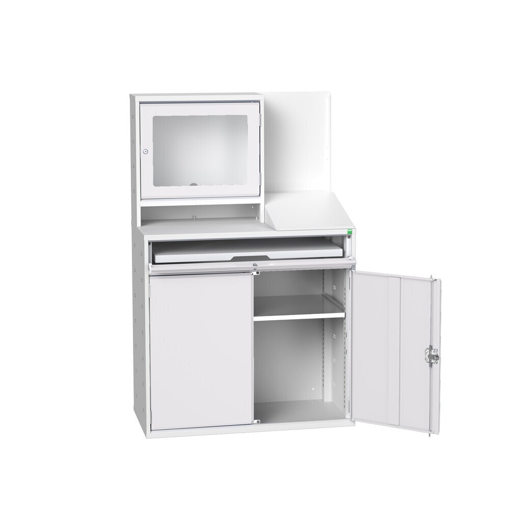 Product image no. 2: bott verso computer cabinet with screen compartment, wall cabinet, 1 shelf, 1 tray, WxDxH: 1050 x 550 x 1650 mm