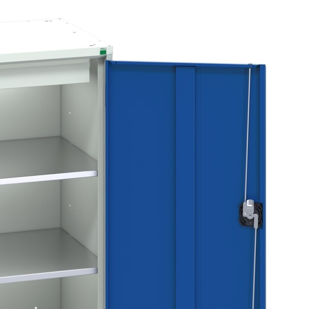 Product image no. 3: bott verso Economy desk with smooth rear panel, with 2 shelves, 1 drawer, WxDxH: 1050 x 550 x 2000 mm