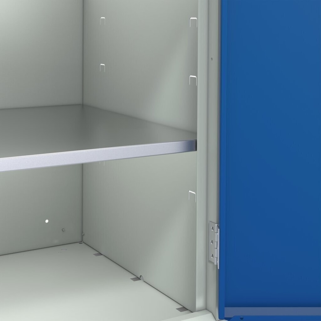 Product image no. 4: bott verso Economy desk with smooth rear panel, with 2 shelves, 1 drawer, WxDxH: 1050 x 550 x 2000 mm